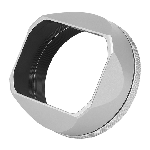 Cubierta de lente de Metal y aluminio X100v, accesorio con anillo adaptador de 49mm para Fujifilm Fuji X100V X100F X100S, cubierta de lente de cámara (plata) ► Foto 1/6