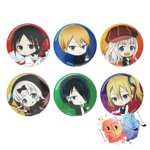 Kaguya-sama: Love is War insignia de Anime Kaguya Miyuki Fujiwara Chika Yu Ishigami pines con insignia metálica broche pines ► Foto 1/1