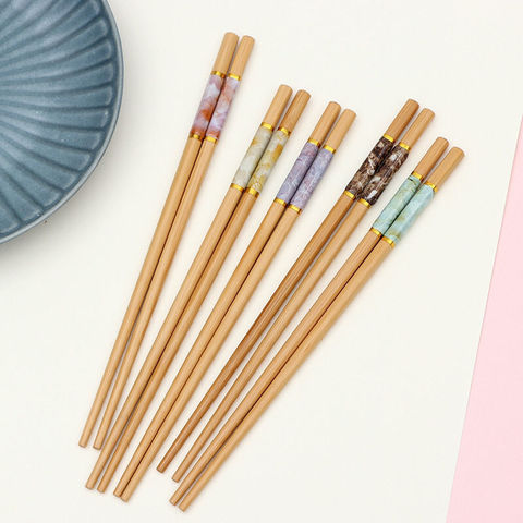 5 Pairs Chopsticks Set Marbling Anti-skid Chinese style Sushi Rice Chopsticks Kitchen Tableware Dinnerware Set Gift ► Foto 1/6