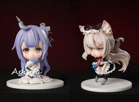 Figuras de acción de Anime, juguetes de 10cm, Azur Lane, HMS, unicornio y Hamman, versión Q, figuras de acción de juguete de PVC, modelo de colección, regalo ► Foto 1/6