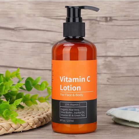 Loción Hidratante de vitamina C para el cuidado de la piel, Crema Corporal reparadora, suavizante, 237ML ► Foto 1/6