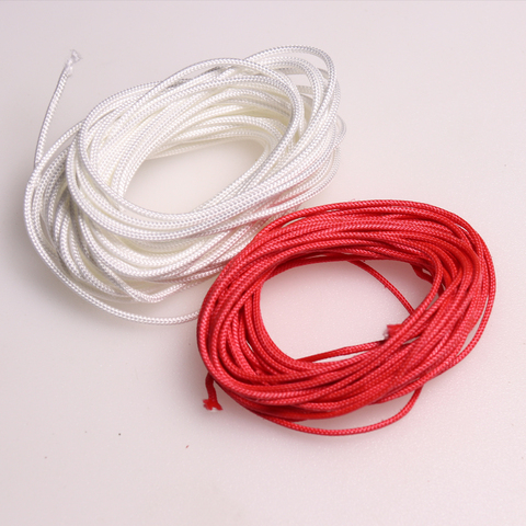 Bimoo-cuerda trenzada superfuerte para anzuelo, accesorio de pesca de buceo, color blanco, rojo, 1,2mm, 1,6mm, hilo de pescar de PE trenzado, 5 m/paquete ► Foto 1/6