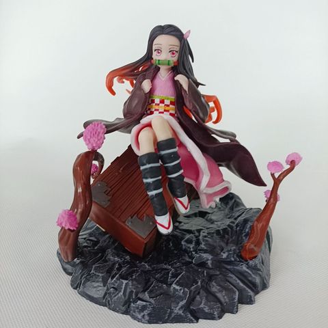 Cazadora de Kamado Anime figura Kamado Nezuko PVC figura de acción de juguete Kimetsu no Yaiba estatua adulto muñeca coleccionable en miniatura, regalo ► Foto 1/6