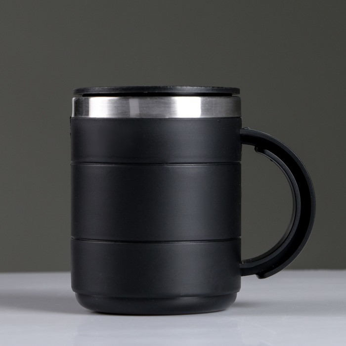 Karkan-termo con tapa, 450 ml, negro, 12. ¡5x10! 5 cm 761006 suministros de cocina casa jardín cocina Bar comedor tazas para beber Tundra sima de la tierra ► Foto 1/4