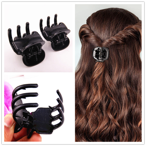 Pinzas en forma de garra para el cabello para mujer, coletero de plástico grueso, herramienta de salón de peluquería, cangrejo para sombreros de verano, gran oferta ► Foto 1/6