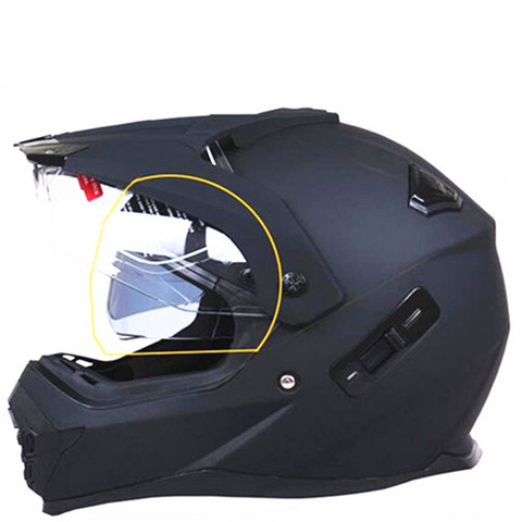 Casco de motocicleta con protector solar, protector para Moto de carreras todoterreno, con doble lente ► Foto 1/6