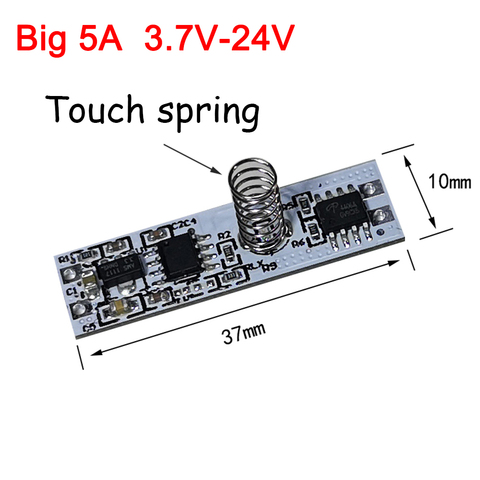 Dropship 3,7 ~ 24V 10A táctil capacitiva interruptor Sensor de resorte de bobina interruptor LED regulador de intensidad interruptor de Control para casa inteligente LED de luz de tira ► Foto 1/6