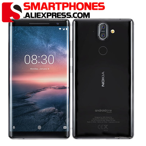 Móvil versión Global Nokia 8 sirocco, Android 8,0, Octa core, 6GB RAM, 128GB rom, CPU Snapdragon 835, pantalla de 5,5 pulgadas, pantalla de 256x1440 pulgadas ► Foto 1/6