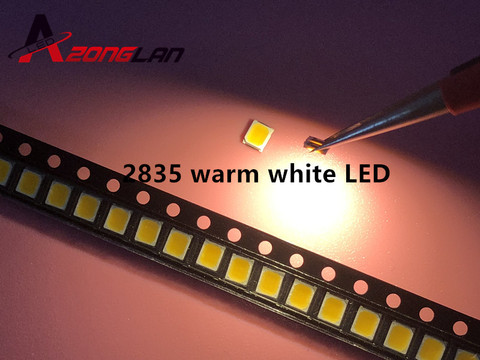 Cuentas de lámpara LED SMD 100 de 0,2 W, DC3.0-3.6V de Chip LED blanco cálido de 20-25lm para todo tipo de luces LED, 2835 Uds. ► Foto 1/2