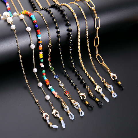 Kissme-cadenas para gafas de sol de acrílico para mujer, cadenas para anteojos, varias perlas de cristal, joyería 2022 ► Foto 1/6