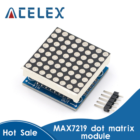 Módulo de matriz de microcontrolador MAX7219 dot, módulo de pantalla, productos terminados, puede estar junto para programación arduino ► Foto 1/6