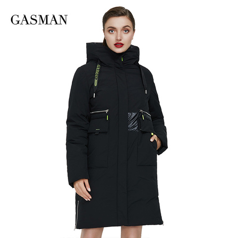 GASMAN-parka de retales negra para mujer, chaqueta de invierno para mujer, prendas de vestir cálidas, chaqueta gruesa de marca a la moda 020, 2022 ► Foto 1/6