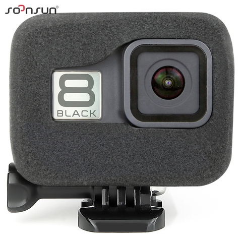 SOONSUN-funda de espuma de esponja para GoPro Hero 8, parabrisas a prueba de viento, reducción de ruido, accesorios de espuma ► Foto 1/6