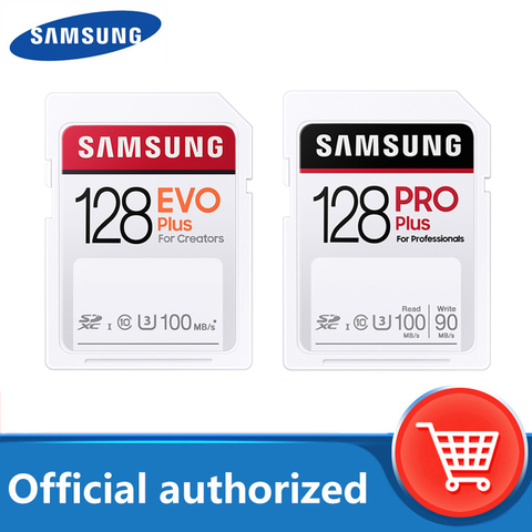 SAMSUNG-tarjeta SD EVO Plus/PRO, tarjeta de memoria de 128GB, 32GB, 64GB, 256GB, C10, UHS-I, para cámara de vídeo 4K y FHD, envío gratis ► Foto 1/6