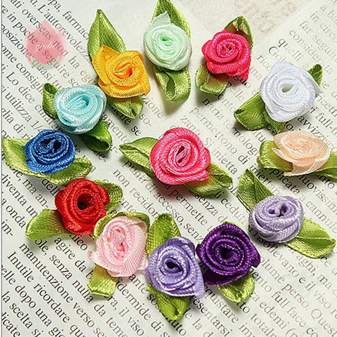 50 unids/lote 2CM lazo de seda nudo Mini roseta para la fiesta de la boda inicio cinta pastel corbata decoración Scrapbooking DIY manualidades suministros ► Foto 1/1