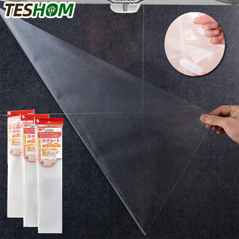 Pegatina de pared transparente a prueba de aceite para cocina, papel tapiz autoadhesivo resistente al calor, cinta adhesiva antiaceite impermeable ► Foto 1/6