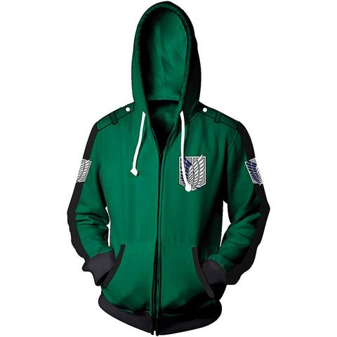 Anime shingeki no kyojin Cosplay disfraces sudaderas con capucha sudaderas ataque en Titán chaqueta con capucha con cremallera con capucha para primavera otoño abrigo ► Foto 1/6