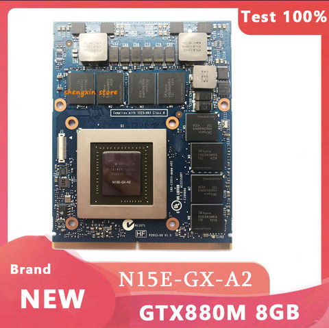 Original N15E-GX-A2 GTX 880M GTX880M 8GB tarjeta de gráficos de Video JH9PP para ordenador portátil DELL M17X R4 R5 M18X R2 R3 ► Foto 1/2