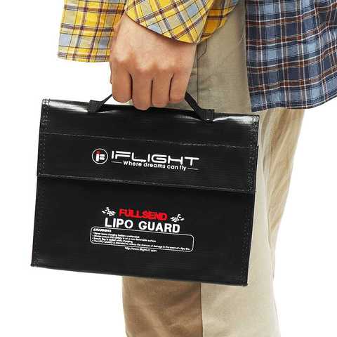 IFlight-LIPO Guard portátil, bolsa de seguridad a prueba de explosiones para helicóptero RC, avión, FPV, baterías de Drones, 240x180x65mm ► Foto 1/6