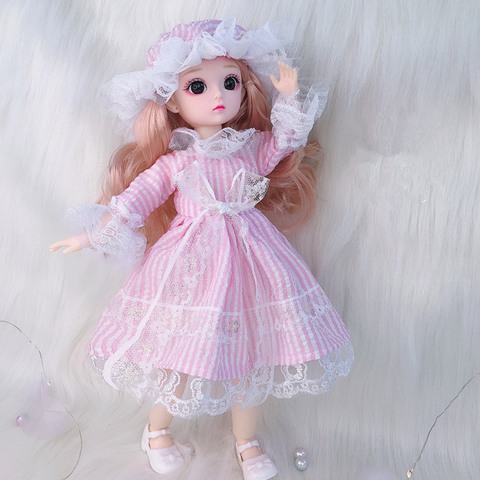 Vestido de encaje para muñeca, 28cm, accesorios para muñeca, ropa, conejo de peluche, con sombrero, apto para muñeca de 10-12 pulgadas, 1/6 ► Foto 1/6