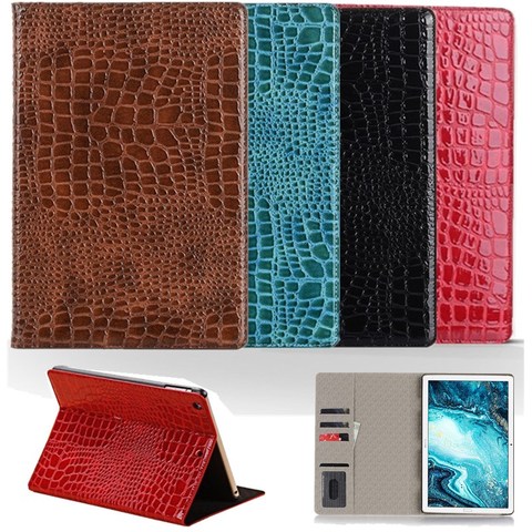 Funda de piel para tableta ipad Air 2 9,7 2017 2022, cubierta de piel de cocodrilo para iPad mini 1,2 y 3 de Apple 4 5, funda con tapa para iPad 2 3 4 ► Foto 1/6