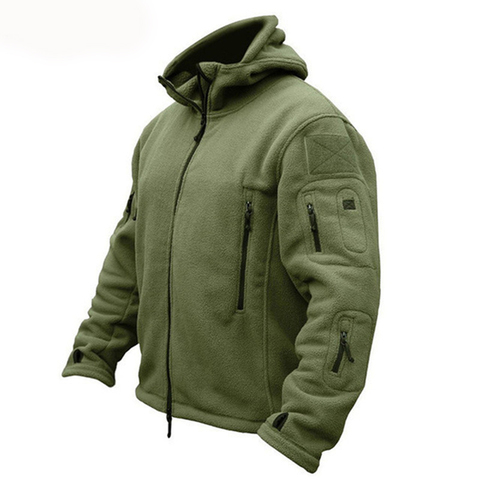 Chaqueta táctica militar de lana para hombre, chaqueta térmica transpirable con capucha para hombre, abrigo para exteriores, chaquetas de senderismo del ejército ► Foto 1/6