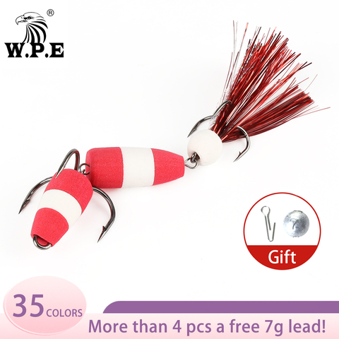 W.P.E nuevo señuelo DE PESCA 1 piezas M cebo de natación señuelo suave de espuma de alta densidad señuelo aparejos de pesca de lubina Multicolor Artificial atraer Wobblers ► Foto 1/6