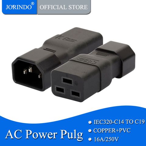 Adaptador JORINDO PDU PSU APC UPS IEC C14 macho a C19, adaptador IEC C19 a C14, enchufe de la habitación de la computadora, alimentación del servidor adaptador de conversión ► Foto 1/6