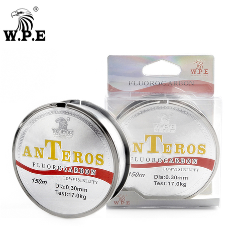 Marca W. P. E. ANTEROS 150 m línea de pesca de revestimiento de fluorocarbono 0,20mm-0,60mm 10 kg-41 kg de pesca línea de fibra de carbono para pesca de carpa ► Foto 1/6