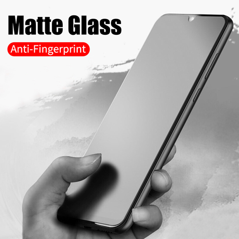 Cristal templado mate esmerilado para Xiaomi Mi Pocophone F1 A2 A3 9T CC9 Lite Redmi K20 Note 9 9s 7 8 Pro, Protector de pantalla máx. ► Foto 1/6