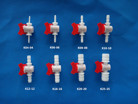 4mm 6mm 8mm 10mm 12mm 16mm 20mm espiga para manguera de dos vías de bola de plástico de válvula de acuario jardín Micro conector para riego ► Foto 1/6