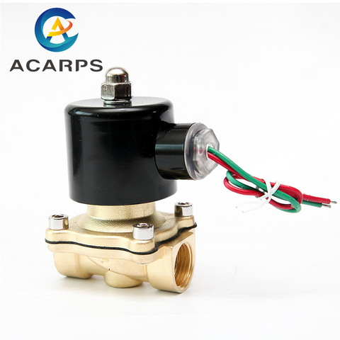Válvula Solenoide de latón normalmente cerrada, 1/8 