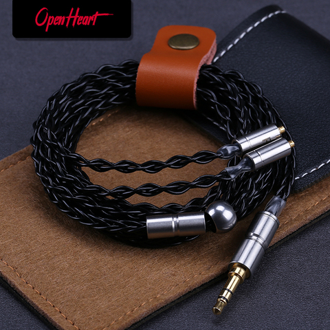 OPENHEART-Cable Original MMCX de 8 núcleos para auriculares, repuesto de actualización de 3,5mm, Cables de Placa plateada, mmcx, alta calidad ► Foto 1/6