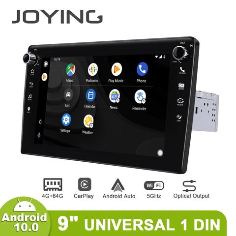 JOYING-Radio estéreo para coche, unidad principal Universal de 1DIN, Android 10, IPS 2.5D, 9 pulgadas, HD 1280x720, Carplay automático, 4G, módulo de Salida Óptica ► Foto 1/6