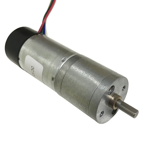 Mini Motor de engranaje de CC de 6V, 12V, 24V con codificador en Motor de CC de 12 a 1360RPM, velocidad ajustable invertida con codificador de medida de velocidad ► Foto 1/6