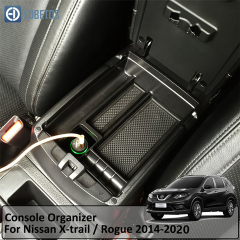 Caja de almacenamiento de reposabrazos Central para coche, contenedor para automóvil, organizador de guantes, para Nissan x-trail T32 y Rogue 2014-2022 ► Foto 1/6