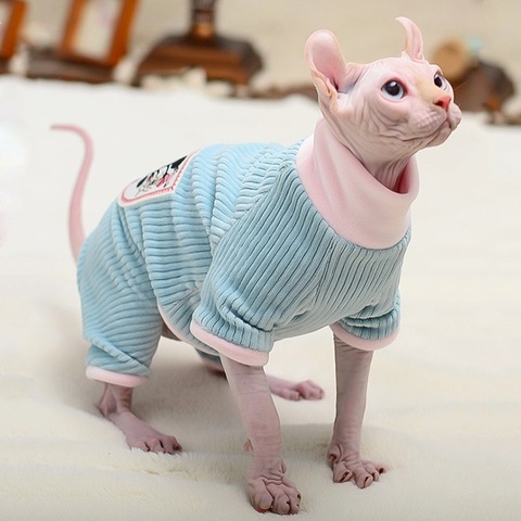 Sudaderas con capucha de algodón para gatos, ropa cálida y suave para invierno, Jersey Sphynx, suministros para gatos ► Foto 1/6