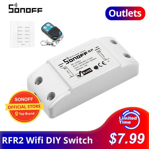 SONOFF-enchufe inteligente RFR2 para el hogar, toma de corriente con Wifi/433MHz RF, Control remoto, automatización, funciona con sonoff RM433 ► Foto 1/6