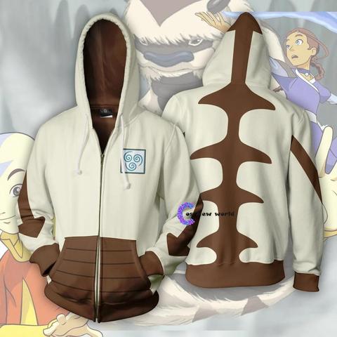 2022 nuevo AVATAR último maestro aire APPA Cosplay Sudadera con capucha cremallera con capucha Casual Anime disfraz de AVATAR chaqueta delgada ► Foto 1/6