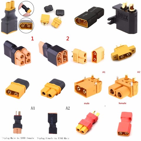 XT60 XT-60 macho hembra adaptador paralelo convertidor conector Cable Lipo arnés para pilas enchufe cableado al por mayor ► Foto 1/6