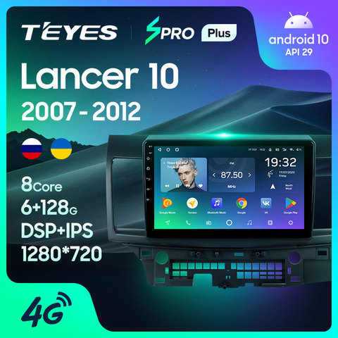 TEYES SPRO Plus-Radio Multimedia con reproductor de vídeo para coche, Radio con navegador, No 2din, 2 din, dvd, para Mitsubishi Lancer 10 CY 2013-2022 ► Foto 1/6