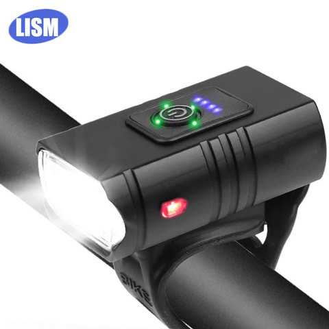 Luz de bicicleta de montaña y carretera, 6 modos, USB, 2400 Mah, IPX6, 1500LM, pantalla de potencia, equipo de ciclismo ► Foto 1/6