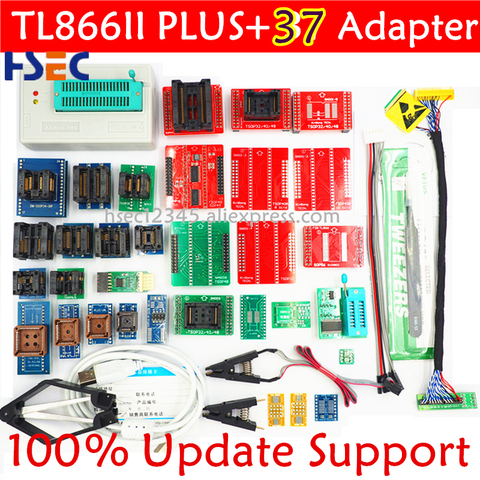 TL866II Plus Original, Minipro programador de Bios Universal + 37 artículos con adaptadores NAND, TL866 PIC Bios, PROGRAMADOR USB de alta velocidad ► Foto 1/6