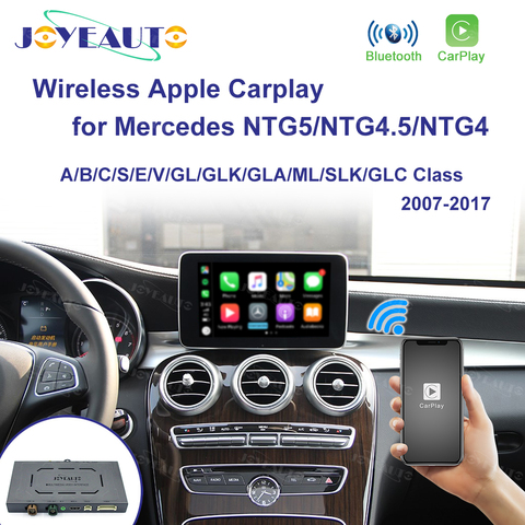 Joyeauto inalámbrico Apple Carplay para Mercedes NTG5.0/4,5/4,0 A/B/C/E/S/GLK/GLA/GLC/SLK/clase ML Android Auto iOS espejo de coche jugar ► Foto 1/6