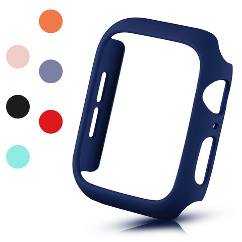 De moda mate funda protectora para Apple Watch SE cubierta Serie 6 5 4 3 parachoques de la PC 40mm 44mm 38mm 42mm, carcasa dura para iWatch marco ► Foto 1/6