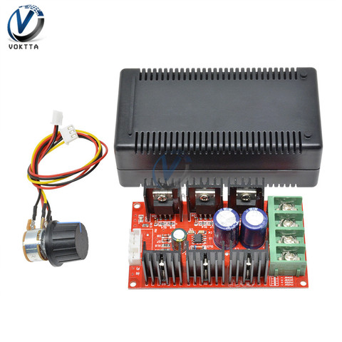 Regulador de potencia ajustable con carcasa, regulador de CC de 10-50V 40A controlador de velocidad del Motor de CC 12V 24V 48V PWM HHO RC Control de Motor DC ► Foto 1/6