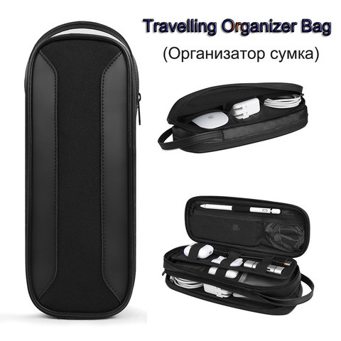 WIWU-bolsa organizadora electrónica de 2 capas, bolso de almacenamiento de gran capacidad, cargador de Cable USB, estuche de viaje ► Foto 1/6