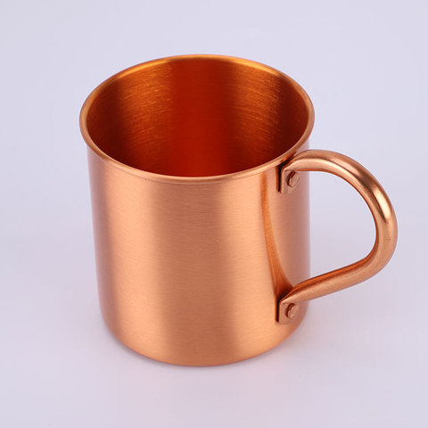 450ML 16oz pura taza de cobre Durable cobrizo cerveza taza para café taza de leche de cobre cóctel de whisky de vidrio tazas ► Foto 1/5