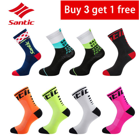 Santic Profession-Calcetines deportivos para hombre y mujer, medias transpirables para ciclismo de montaña, resistentes al desgaste, de alta calidad, para ciclismo ► Foto 1/6