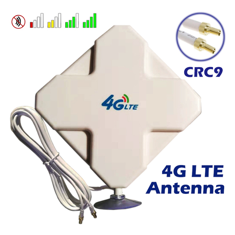 Antena 4G LTE CRC9, antena de alta ganancia, 35dBi MIMO, cabezal Dual con ventosa para amplificador de señal, extensor de enrutador, Netgear ► Foto 1/6